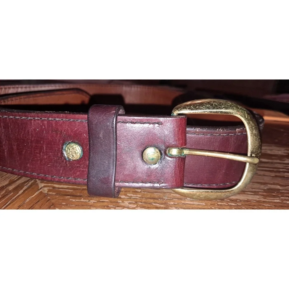 Vintage Leather‎ belt With Initials L A C 46
